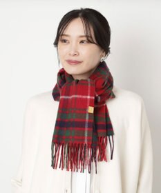 MOONBAT WEB限定【洗える】ミエル (miel) カシミヤ100％ チェックマフラー