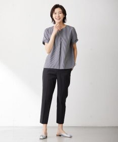 J.PRESS LADIES L 【WEB限定カラーあり・抗菌消臭・吸水速乾】サッカージャージー キーネック カットソー