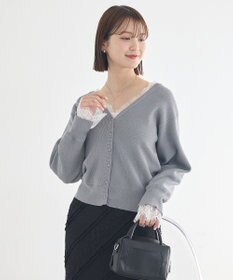 earth music&ecology レーストリムカーディガン