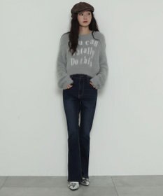 WEGO ロゴシャギーショートニット