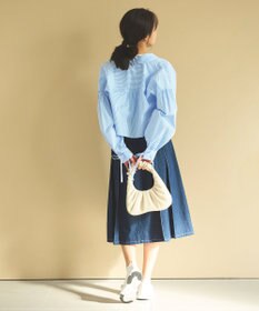 Feroux 【ONWARD CROSSET MAG掲載・2WAY】リボンクロップド シャツ