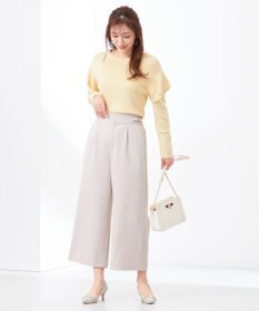 ANY SIS 【洗える】ベルトポイントワイド パンツ