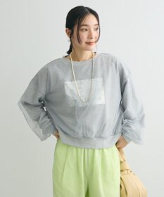 Green Parks 箔プリントチュール重ねプルオーバー