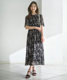 ANY SIS 【洗える】フラワープリント ワンピース