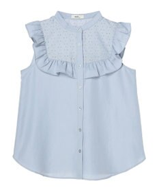 earth music&ecology デコルテレースフリルブラウス