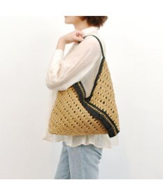 UNBILLION cachecache フリル編みワンハンドルクロッシェトート