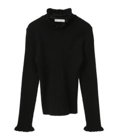 Green Parks ・ｓｗｉｎｇ　ｂｙ　フリルハイネックリブニット