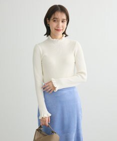 Green Parks ・ｓｗｉｎｇ　ｂｙ　フリルハイネックリブニット