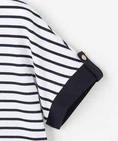 J.PRESS LADIES L 【一枚で着映え】バイカラーボーダー クルーネック カットソー