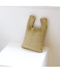 UNBILLION カシュカシュ cachecache / ケーブル編みラメショッパーミニトート