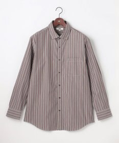 JOSEPH ABBOUD 【キングサイズ・シルク混・上質】シルクコットンストライプ シャツ