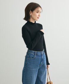 Green Parks ・ｓｗｉｎｇ　ｂｙ　フリルハイネックリブニット