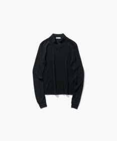 ATON SILK BLENDED CIRCULAR RIB | クルー＆ポロレイヤードプルオーバー