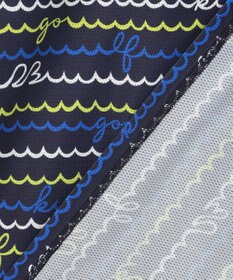 23区GOLF 【MEN】【吸水速乾・UVケア】ウェーブロゴプリント 半袖シャツ