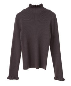 Green Parks ・ｓｗｉｎｇ　ｂｙ　フリルハイネックリブニット