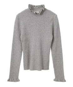 Green Parks ・ｓｗｉｎｇ　ｂｙ　フリルハイネックリブニット