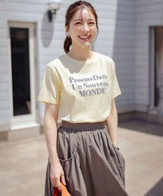 組曲 S 【綿100％】フロッキープリント Ｔシャツ