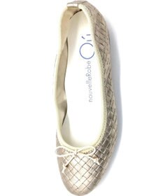 nouvelleRobe Oū サイズ追加【本革・高反発】Round ラウンドトゥ メッシュバレエシューズ