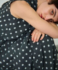 GRACE CONTINENTAL シアードットプリントスカート