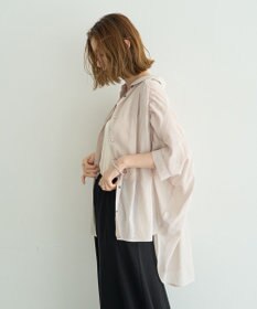 YECCA VECCA 【ドライタッチ】シアーバックギャザーシャツ
