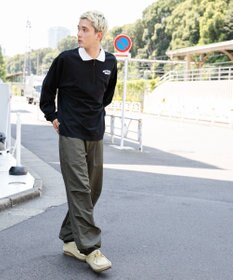 WEGO 【ウエストゴム/手洗い可】ナイロン　トラックパンツ