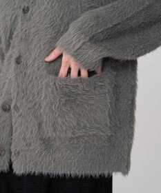 WEGO 【2025秋冬新作/ユニセックス着用ITEM/SMLサイズ展開】フェザーニットカーディガン