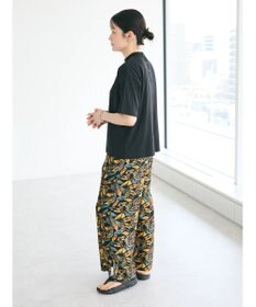 CRAFT STANDARD BOUTIQUE レーヨン柄プリントワイドパンツ
