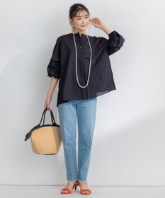 組曲 【洗える】ナチュラルローンスキッパー ブラウス