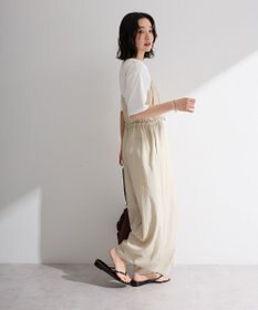 Green Parks 胸元バルーンワイドシルエットサロペット
