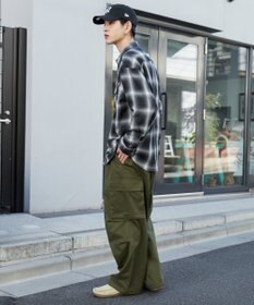 WEGO 【ウエストゴム/SMLサイズ展開】イージーワイドカーゴパンツ