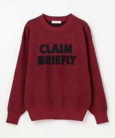 ANY スウェットライクフェザーロゴニット