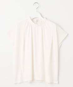 Feroux 【UVケア】スタンドネックフレンチスリーブ Tシャツ