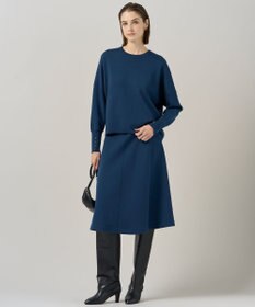 ICB 【洗える】 シルキーウールダブルフェイス ニットプルオーバー