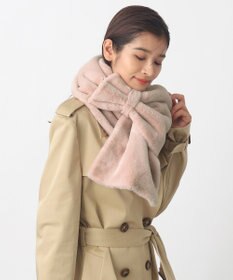 MOONBAT 【WEB限定ラッピング袋付】PAUL & JOE ACCESSOIRES フェイクファービッグリボンマフラー