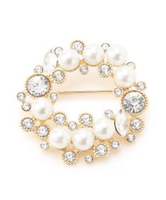 23区 ビジューMIX サークル ブローチ