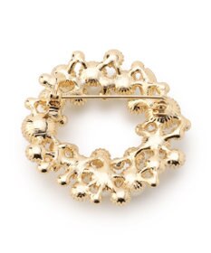 23区 ビジューMIX サークル ブローチ