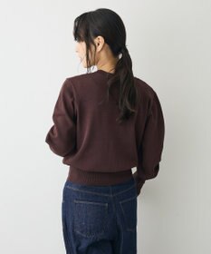 CRAFT STANDARD BOUTIQUE ロング袖リブコンパクトニットカーディガン