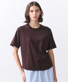 BEIGE， NADIA / ストレッチ メタルボタンニット