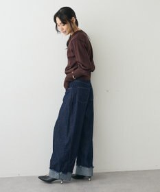 CRAFT STANDARD BOUTIQUE ロング袖リブコンパクトニットカーディガン