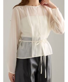 Te chichi ナローリボンシアーペプラムブラウス《2025Autumn catalog vol.2 item》