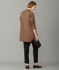 ICB 【洗える】シンセティックヤーンスムース ロングニットジャケット