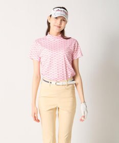 FILA GOLF／marie claire 【Marie claire sports】ロゴ柄モックネックシャツ