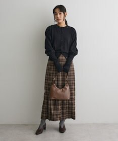 CRAFT STANDARD BOUTIQUE ロング袖リブコンパクトニットカーディガン