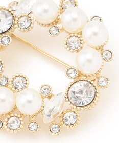 23区 ビジューMIX サークル ブローチ