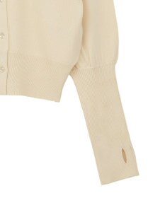 CRAFT STANDARD BOUTIQUE ロング袖リブコンパクトニットカーディガン