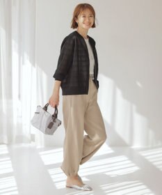 J.PRESS LADIES L 【洗える】SHEER JACQUARD ニット ブルゾン