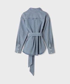 GRACE CONTINENTAL デニムボウタイシャツ