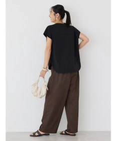 AMERICAN HOLIC イージーケア＋接触冷感ウエストタックワイドパンツ