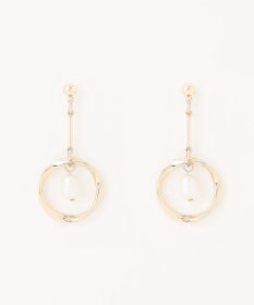 ANY サークルリングドロップパールピアス