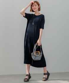 23区 【洗える】レーヨンポリエステルストレッチ フレア ワンピース